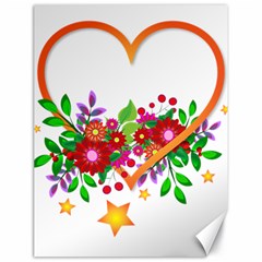 Heart Flowers Sign Canvas 18  X 24   by Nexatart