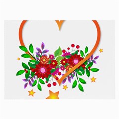 Heart Flowers Sign Large Glasses Cloth (2-side)