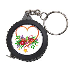 Heart Flowers Sign Measuring Tapes by Nexatart