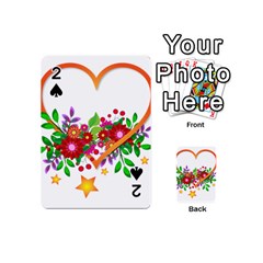 Heart Flowers Sign Playing Cards 54 (mini)  by Nexatart