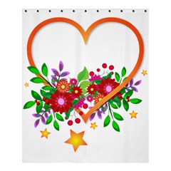 Heart Flowers Sign Shower Curtain 60  X 72  (medium)  by Nexatart