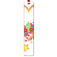 Heart Flowers Sign Large Book Marks by Nexatart