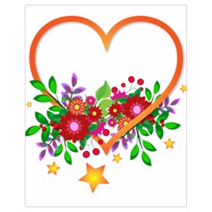 Heart Flowers Sign Drawstring Bag (small) by Nexatart