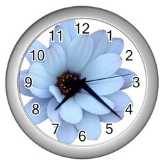 Daisy Flower Floral Plant Summer Wall Clocks (silver) 