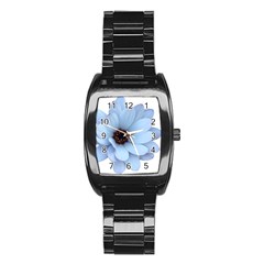 Daisy Flower Floral Plant Summer Stainless Steel Barrel Watch by Nexatart