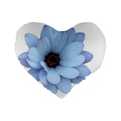 Daisy Flower Floral Plant Summer Standard 16  Premium Flano Heart Shape Cushions by Nexatart