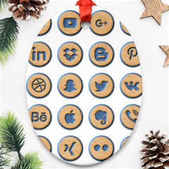 Social Media Icon Icons Social Ornament (oval) by Nexatart