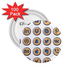 Social Media Icon Icons Social 2 25  Buttons (100 Pack)  by Nexatart