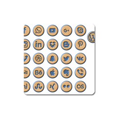 Social Media Icon Icons Social Square Magnet by Nexatart