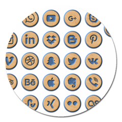 Social Media Icon Icons Social Magnet 5  (round) by Nexatart