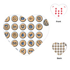 Social Media Icon Icons Social Playing Cards (heart)  by Nexatart