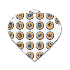 Social Media Icon Icons Social Dog Tag Heart (one Side) by Nexatart