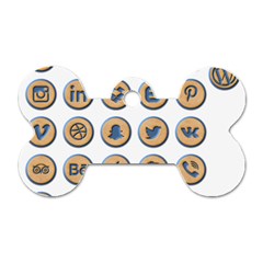 Social Media Icon Icons Social Dog Tag Bone (one Side) by Nexatart