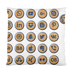 Social Media Icon Icons Social Standard Cushion Case (two Sides) by Nexatart