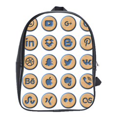 Social Media Icon Icons Social School Bags(large)  by Nexatart