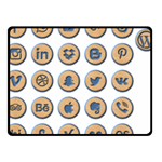 Social Media Icon Icons Social Fleece Blanket (Small) 50 x40  Blanket Front