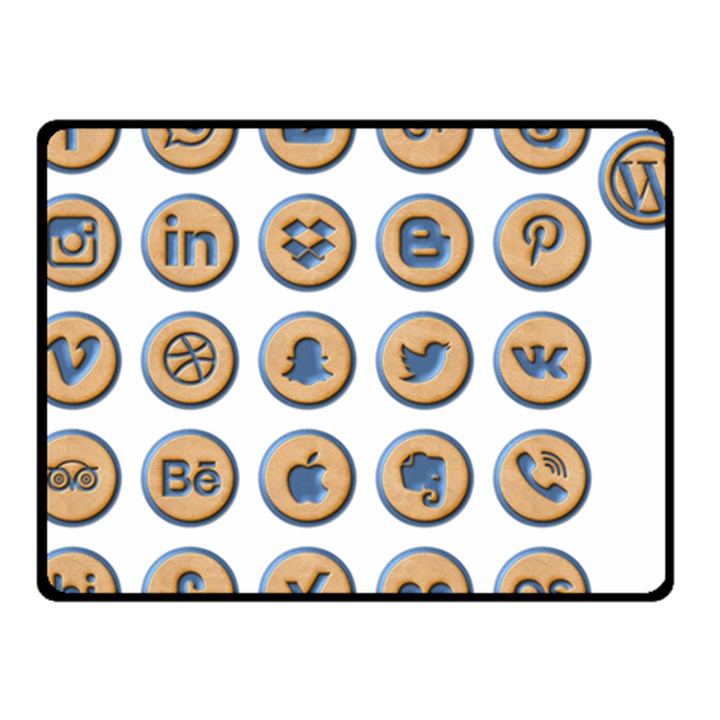 Social Media Icon Icons Social Fleece Blanket (Small)