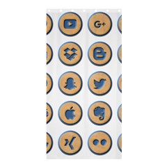 Social Media Icon Icons Social Shower Curtain 36  X 72  (stall)  by Nexatart