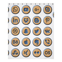 Social Media Icon Icons Social Shower Curtain 60  X 72  (medium)  by Nexatart