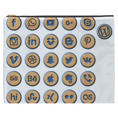 Social Media Icon Icons Social Cosmetic Bag (xxxl)  by Nexatart