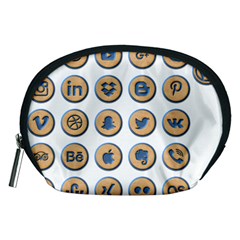 Social Media Icon Icons Social Accessory Pouches (medium)  by Nexatart