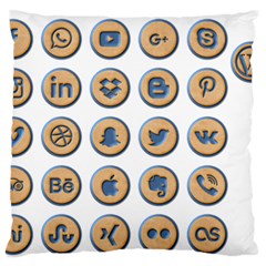 Social Media Icon Icons Social Standard Flano Cushion Case (two Sides) by Nexatart