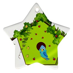 Bluebird Bird Birdhouse Avian Ornament (star) by Nexatart