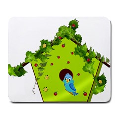 Bluebird Bird Birdhouse Avian Large Mousepads by Nexatart