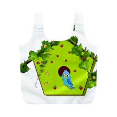 Bluebird Bird Birdhouse Avian Full Print Recycle Bags (m)  by Nexatart