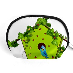 Bluebird Bird Birdhouse Avian Accessory Pouches (medium)  by Nexatart