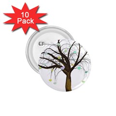 Tree Fantasy Magic Hearts Flowers 1 75  Buttons (10 Pack) by Nexatart