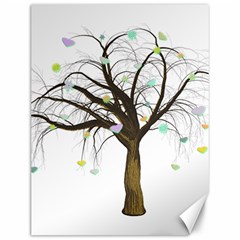 Tree Fantasy Magic Hearts Flowers Canvas 12  X 16   by Nexatart