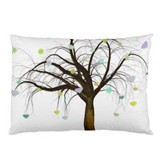 Tree Fantasy Magic Hearts Flowers Pillow Case by Nexatart