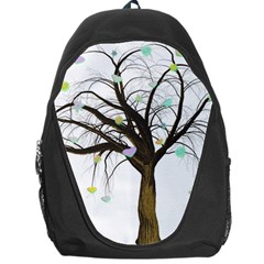 Tree Fantasy Magic Hearts Flowers Backpack Bag by Nexatart