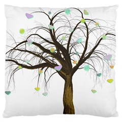 Tree Fantasy Magic Hearts Flowers Standard Flano Cushion Case (two Sides) by Nexatart