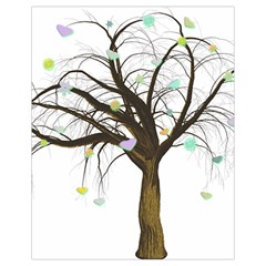 Tree Fantasy Magic Hearts Flowers Drawstring Bag (small) by Nexatart