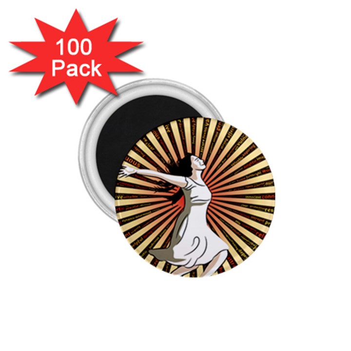 Woman Power Glory Affirmation 1.75  Magnets (100 pack) 