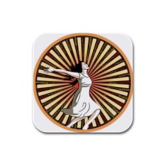 Woman Power Glory Affirmation Rubber Square Coaster (4 Pack)  by Nexatart