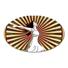 Woman Power Glory Affirmation Oval Magnet by Nexatart