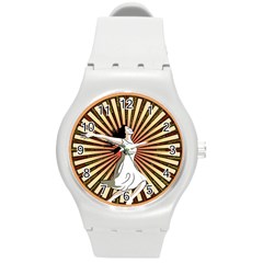 Woman Power Glory Affirmation Round Plastic Sport Watch (m) by Nexatart