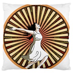 Woman Power Glory Affirmation Large Flano Cushion Case (two Sides) by Nexatart