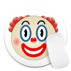 Clown Funny Make Up Whatsapp Round Mousepads by Nexatart