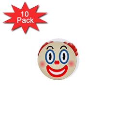 Clown Funny Make Up Whatsapp 1  Mini Buttons (10 Pack)  by Nexatart