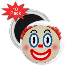 Clown Funny Make Up Whatsapp 2 25  Magnets (10 Pack)  by Nexatart