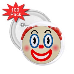 Clown Funny Make Up Whatsapp 2 25  Buttons (100 Pack)  by Nexatart