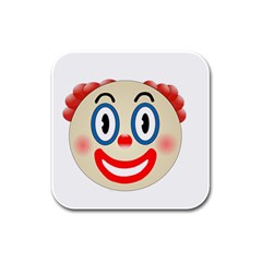 Clown Funny Make Up Whatsapp Rubber Square Coaster (4 Pack)  by Nexatart