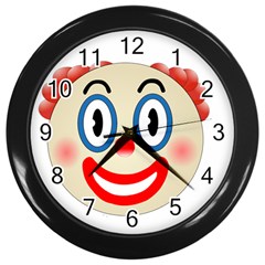 Clown Funny Make Up Whatsapp Wall Clocks (black) by Nexatart