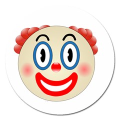 Clown Funny Make Up Whatsapp Magnet 5  (round) by Nexatart