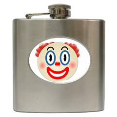 Clown Funny Make Up Whatsapp Hip Flask (6 Oz) by Nexatart