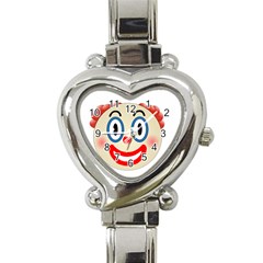 Clown Funny Make Up Whatsapp Heart Italian Charm Watch by Nexatart